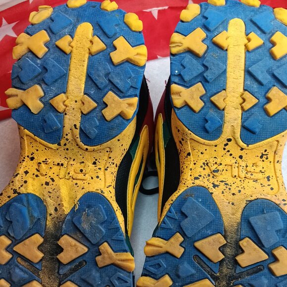 FILA Oakmont TR Gray Multicolor Leather Textile Lace Low Top Sneaker in boys 5 - Picture 2 of 5